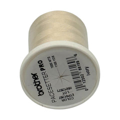 Brother Ivory 100% Polyester Color Fast, High Shine Embroidery Thread ETP01267