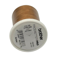 Brother Amber 100% Polyester Color Fast, High Shine Embroidery Thread ETP01306