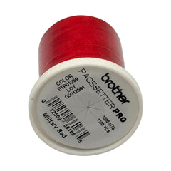 Brother Military Red 100% Polyester Color Fast, High Shine Embroidery Thread ETP01259