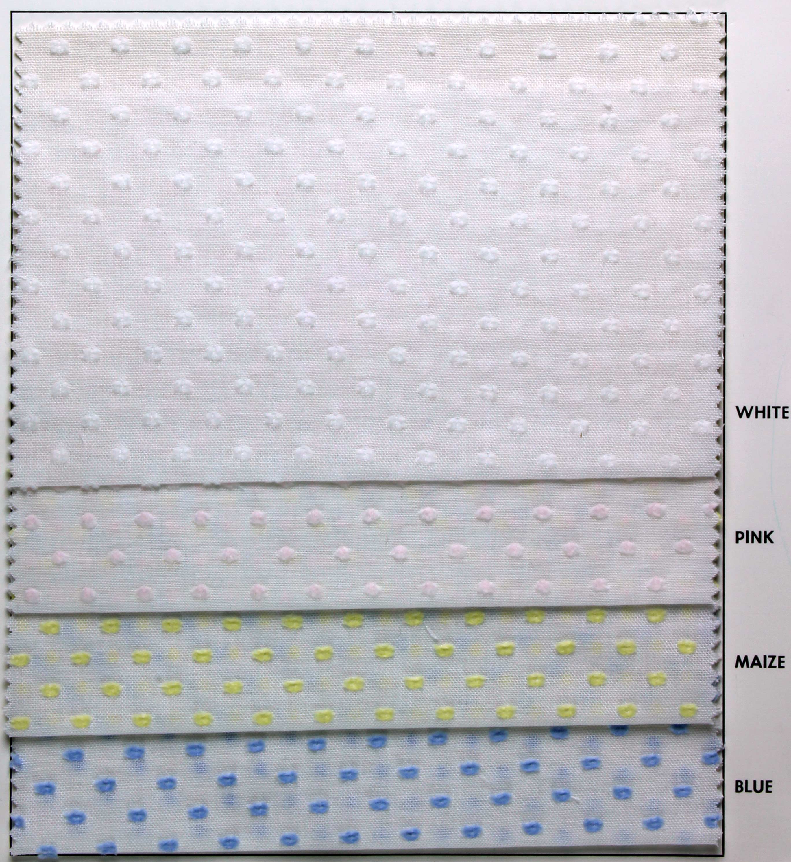 Imperial Old Fashioned Woven Dotted Swiss by Spechler-Vogel — swatch showing all colors