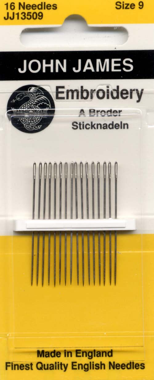 John James Embroidery / Crewel Needles Size 9