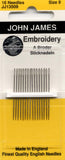 John James Embroidery / Crewel Needles Size 9
