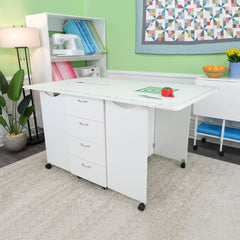 Kookaburra Sewing Cabinet & Cutting Table - Ash White, Teak or Grey