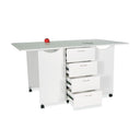 Kookaburra Sewing Cabinet & Cutting Table - Ash White, Teak or Grey