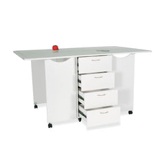 Kookaburra Sewing Cabinet & Cutting Table - Ash White, Teak or Grey