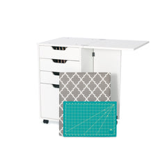 Kiwi Sewing Cabinet - Ash White, Teak or Grey