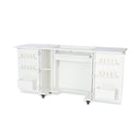 Bandicoot Sewing Cabinet - Ash White, Teak and Grey