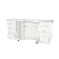 Bandicoot Sewing Cabinet - Ash White, Teak and Grey