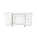 Bandicoot Sewing Cabinet - Ash White, Teak and Grey
