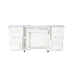 Bandicoot Sewing Cabinet - Ash White, Teak and Grey