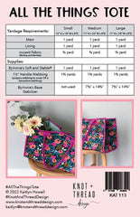 Knot and Thread Designs All The Things Tote pattern KAT113