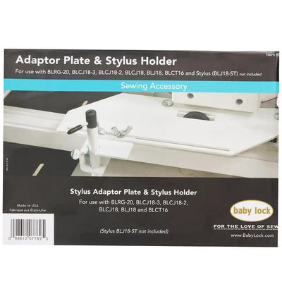 Baby Lock BLJ18-SA Adaptor Plate and Stylus Holder for Jewel Longarm
