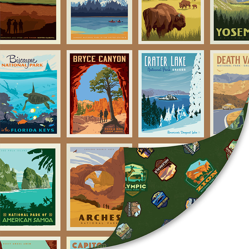 Riley Blake Double Lush Velvet 58/60in National Parks LV16802 by Anderson Design Group