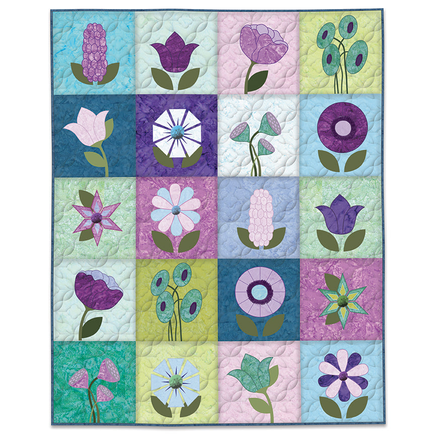 Riley Blake Machine Embroidery Stitch Your Flower Garden ME100SFG26R3