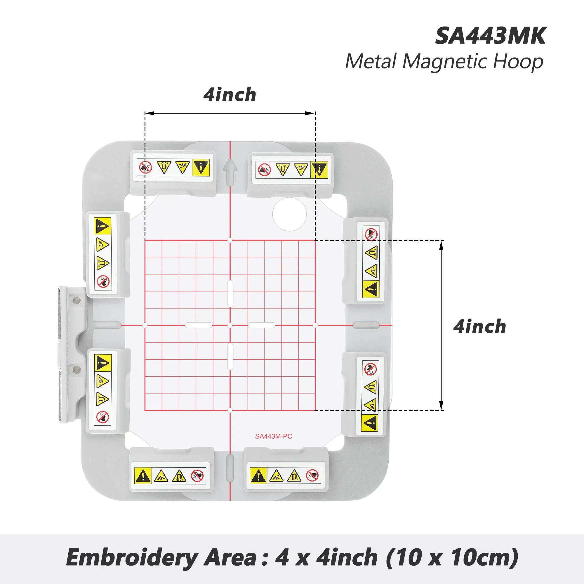 SewTech SA443MK 4x4 magnetic embroidery hoop for Brother PE900 SE2000