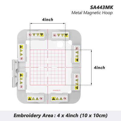 SewTech SA443MK 4x4 magnetic embroidery hoop for Brother PE900 SE2000