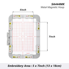 SewTech SA444MK 5x7 magnetic embroidery hoop for Brother PE900 SE2000