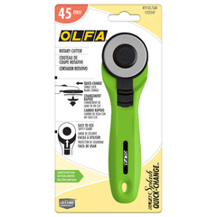 Olfa 45mm Quick-Change Rotary Cutter – Lime
