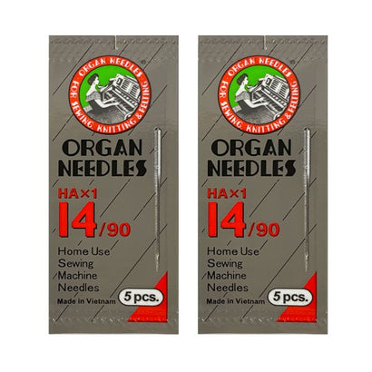 Sharp Point Needle Size 14/90 for Sewing (2 packs of 5)