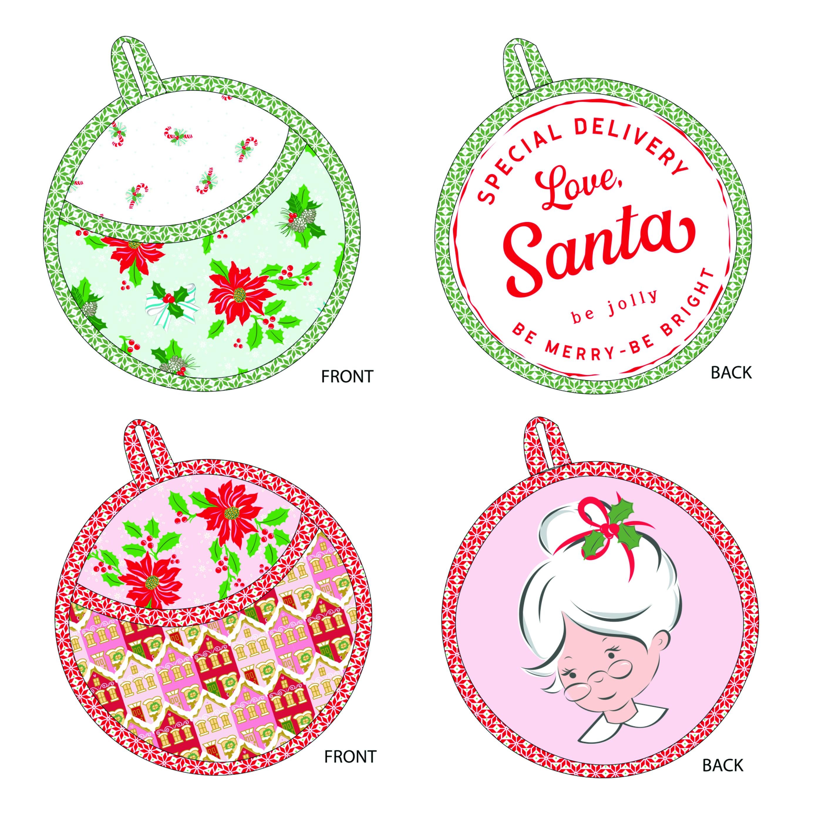 Riley Blake Melissa Mortenson Pot Holder Parade Hot Pad Pattern