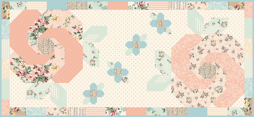 Riley Blake Heather Peterson Rose Garden Runner Pattern P154-ROSEGARDEN