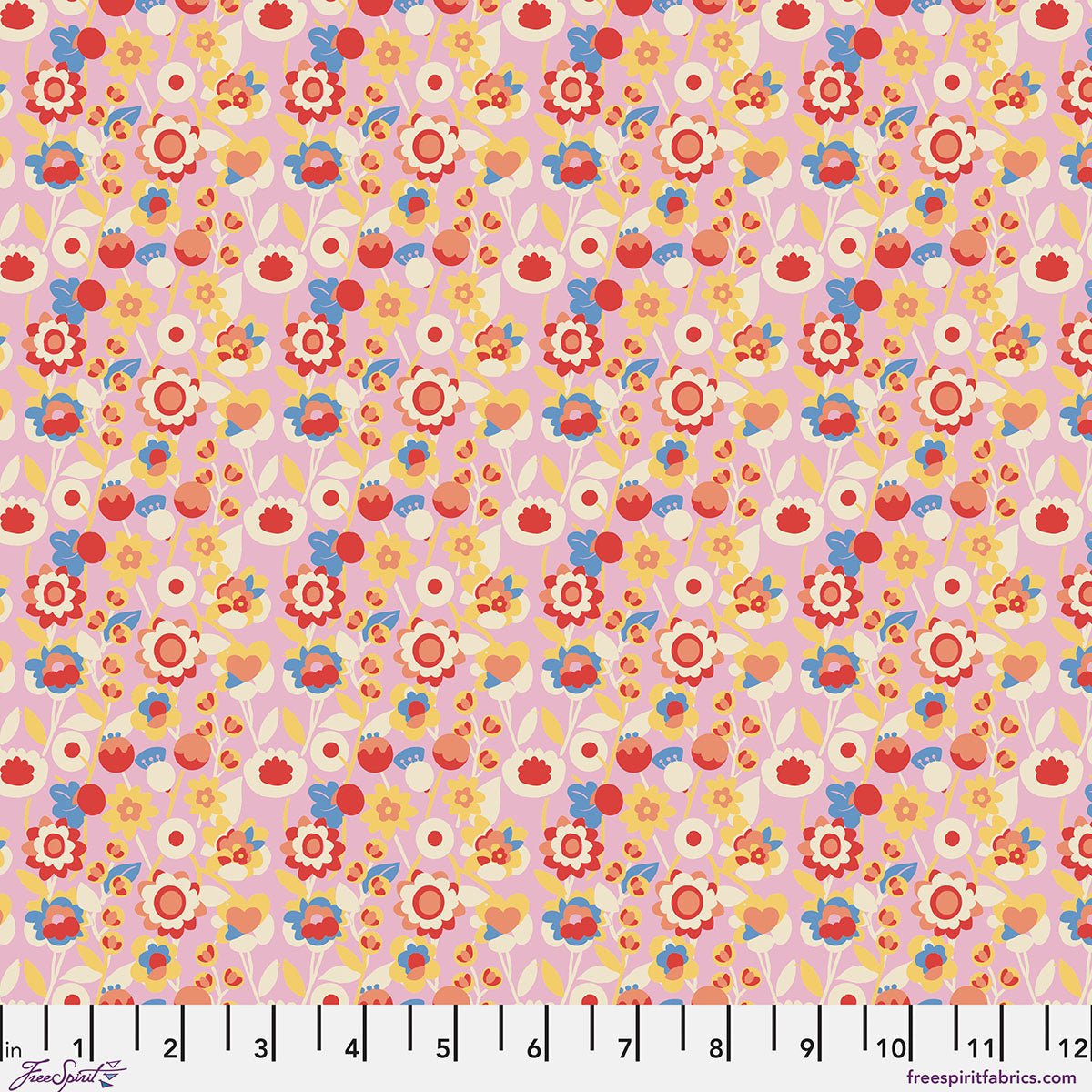 August Ellery Stannie & Lloyd Marmalade Bloom quilting cotton fabric