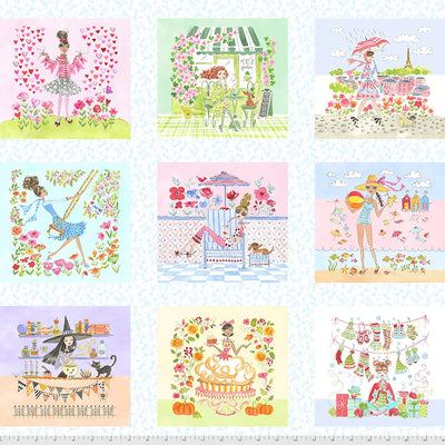Calendar Girls All Year panel by Anne Keenan Higgins for FreeSpirit