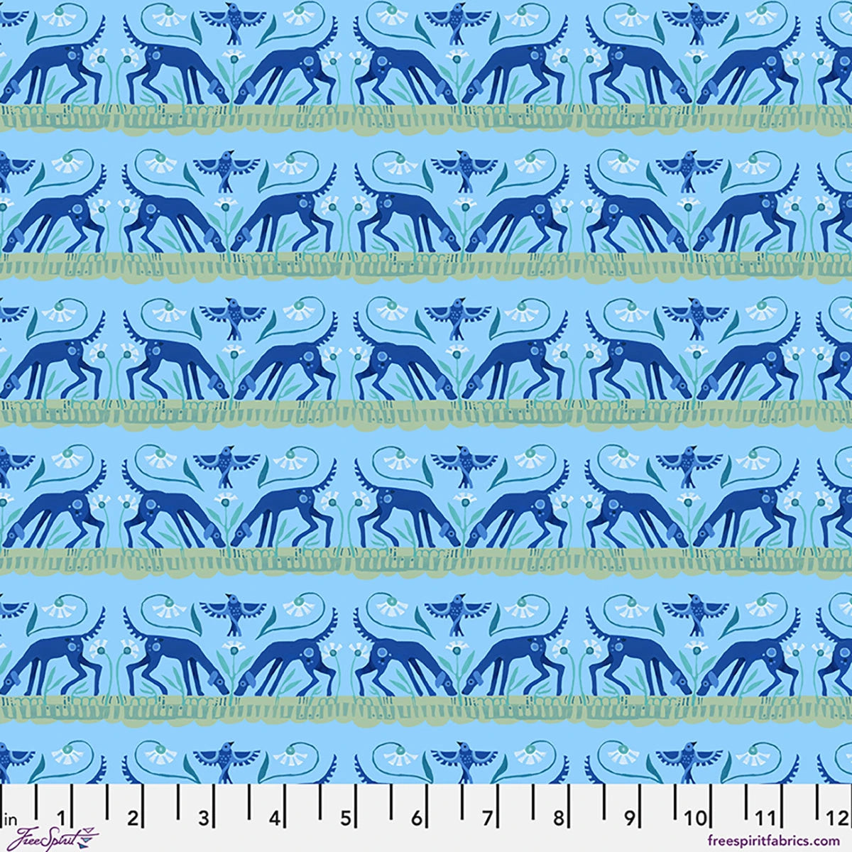 Adam Trest Azul Just Here Azul quilting cotton fabric