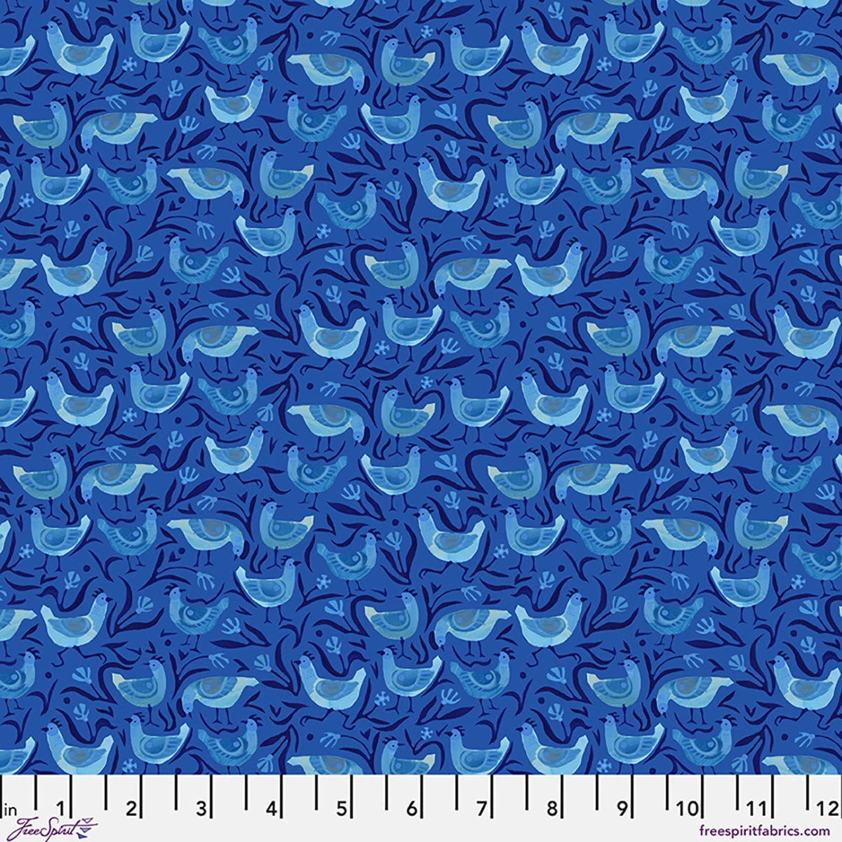 Adam Trest Azul Coop Azul quilting cotton fabric