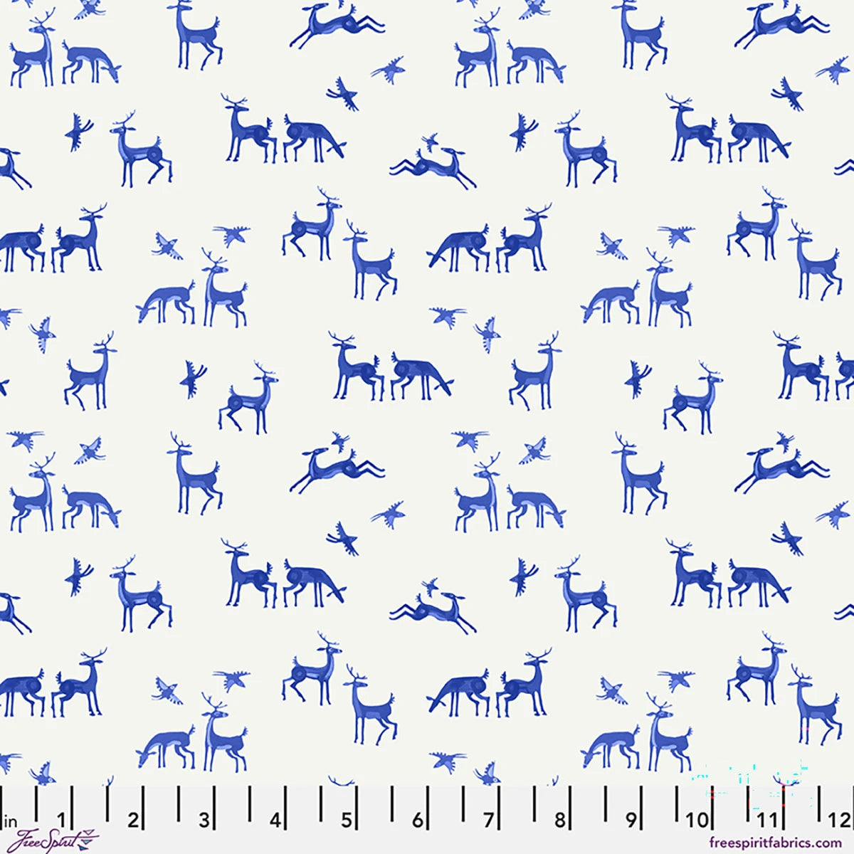 Adam Trest Azul Grazing Azul quilting cotton fabric