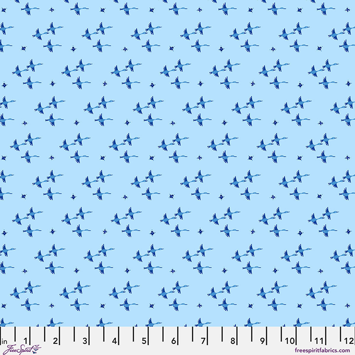 Adam Trest Azul Flying South Azul quilting cotton fabric