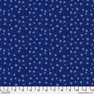 Adam Trest Azul Field of Flowers Azul quilting cotton fabric