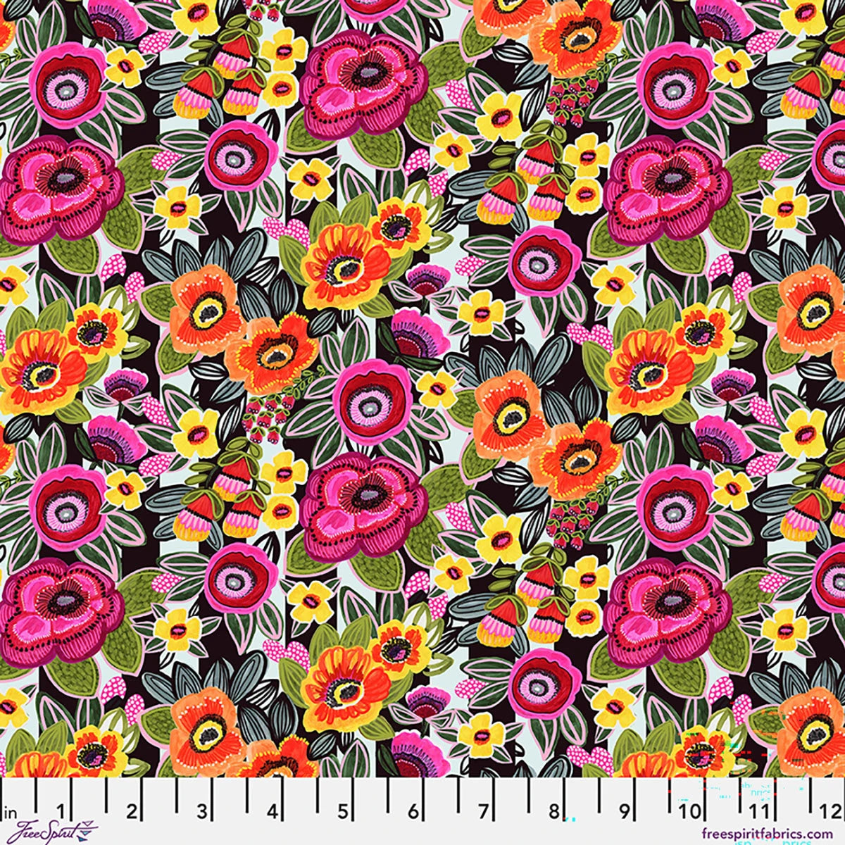 Kirsten Katz Springtime Splendour Bloomscape Tutti Frutti quilting cotton fabric