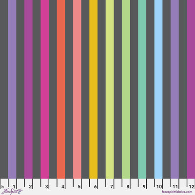 Tula Pink True Colors Disco Stripe Carbon quilting cotton fabric