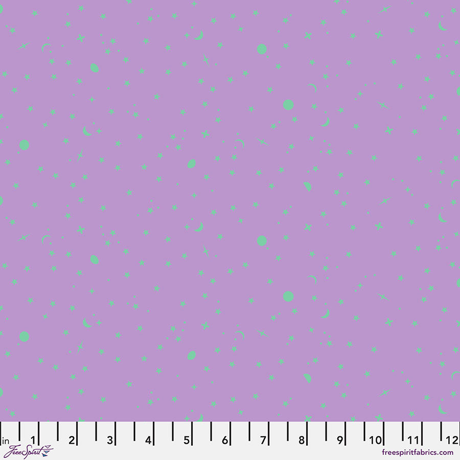 Tula Pink True Colors Space Sprinkles Frozen Berry quilting cotton fabric