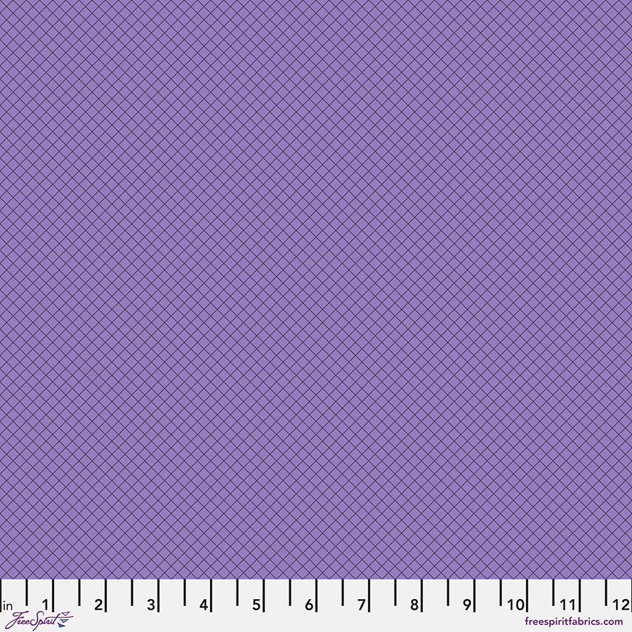 Tula Pink True Colors On the Grid Mysterious quilting cotton fabric