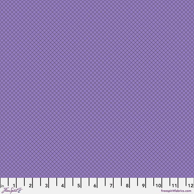 Tula Pink True Colors On the Grid Mysterious quilting cotton fabric