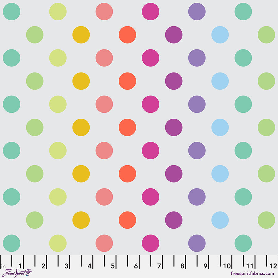Tula Pink True Colors Disco Poms Whisper quilting cotton fabric