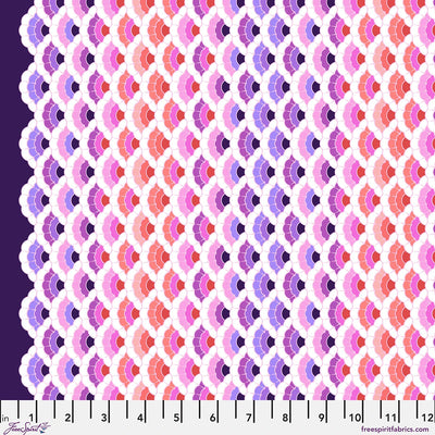 Tula Pink Floral Reef Aquatic Lace Ultraviolet quilting cotton fabric