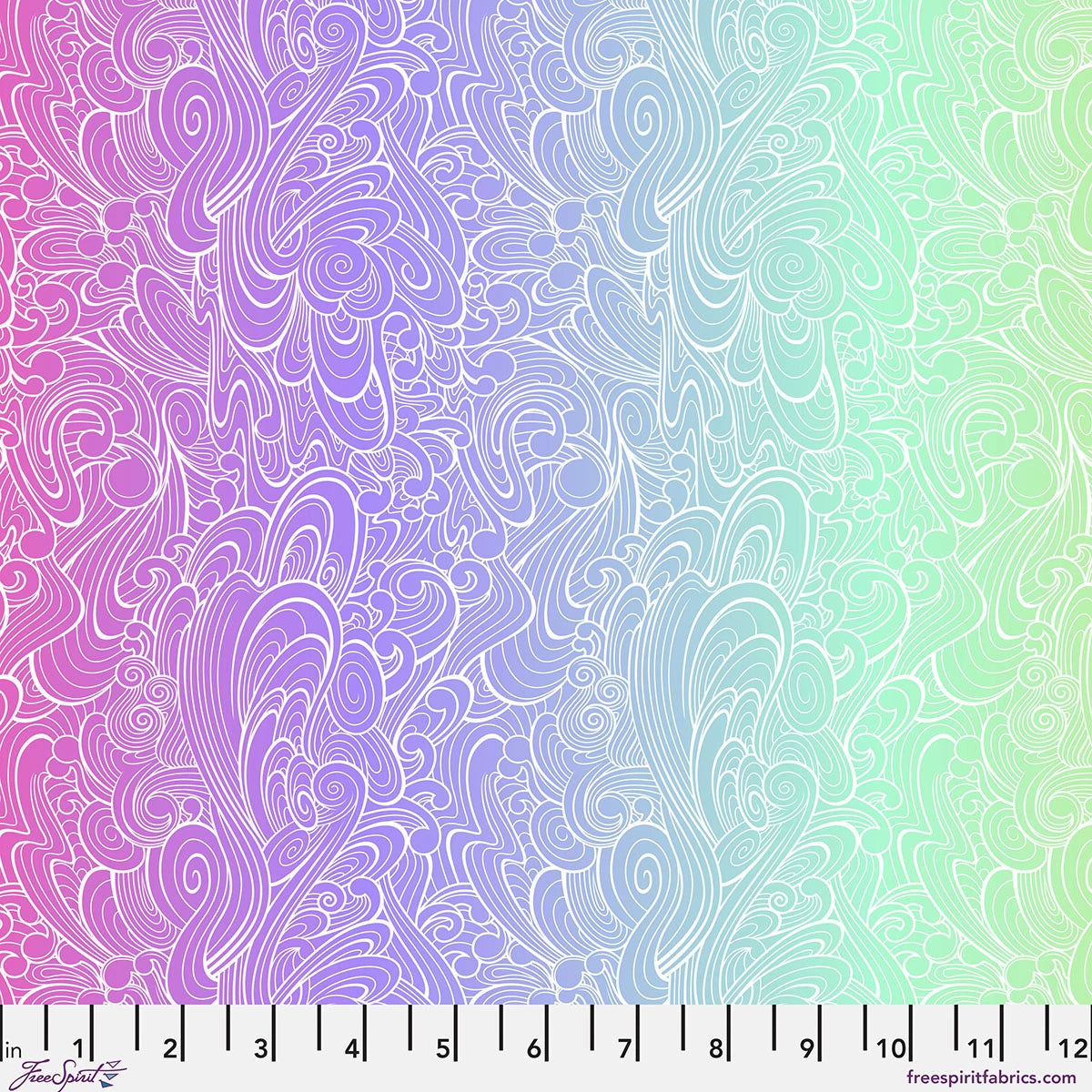 Tula Pink Floral Reef Riptide Deep Dive quilting cotton fabric