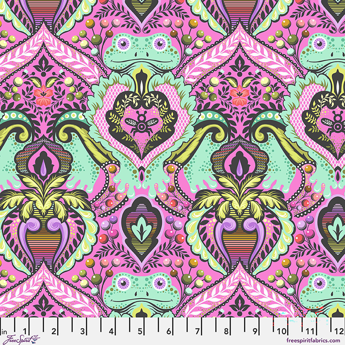 Tula Pink Prince Charming Déjà Vu Frog Prince Gumball quilting cotton fabric