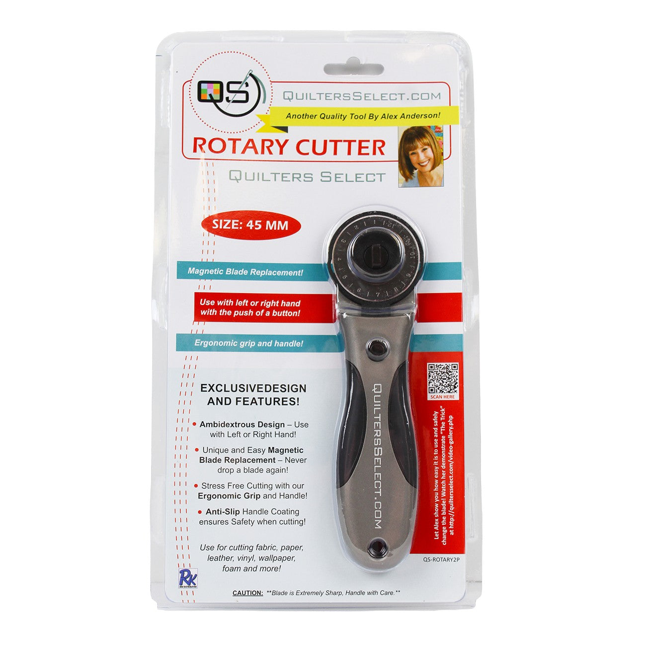 Quilter's Select 45mm Deluxe Rotary Cutter QS-ROTARY2P