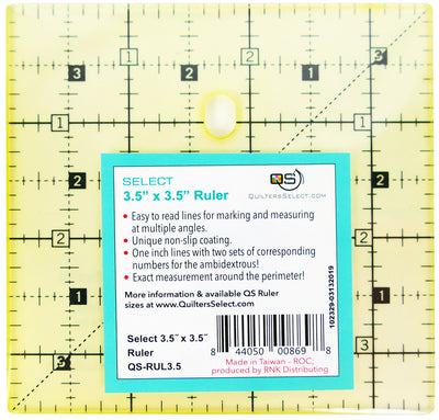 Quilter's Select 3-1/2 in x 3-1/2 in Non-Slip Quilting Ruler