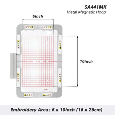 SewTech SA441MK 6x10 magnetic embroidery hoop for Brother Innov-is and Baby Lock