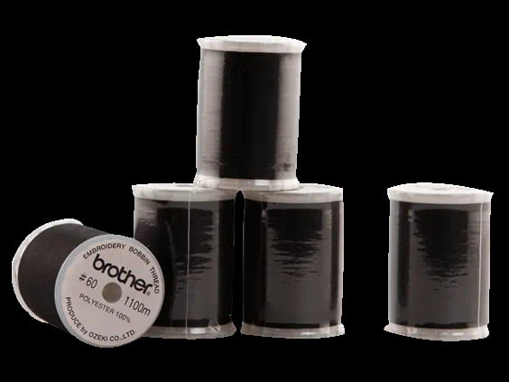 Single Spool Brother Black 60 Weight Embroidery Bobbin Thread