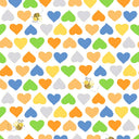 Susybee Hearts & Bees - Orange - 44" Quilting Cotton - by the 1/4 yard