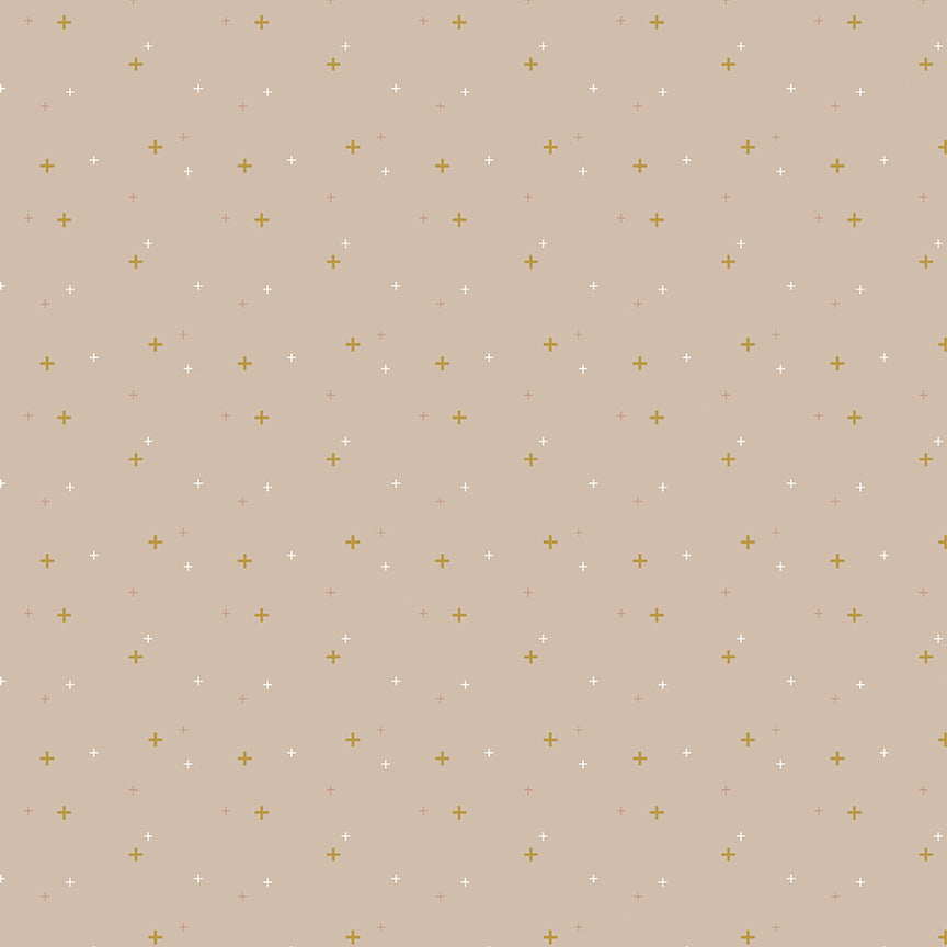 Riley Blake Sparkler Beach (gold sparkle) SC650-BEACH by Melissa Mortenson