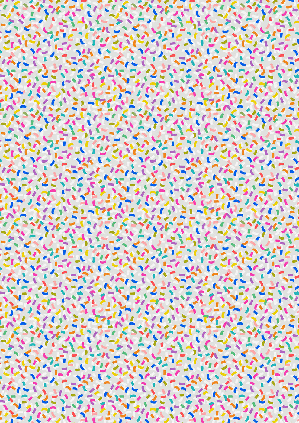 Lewis & Irene Small Things Celebrations - Confetti Multi on Grey (SM133A)
