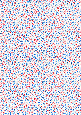 Lewis & Irene Small Things Celebrations - Confetti Red and Blue (SM133B)