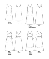 Sew House Seven Sauvie Sundress sewing pattern line drawing